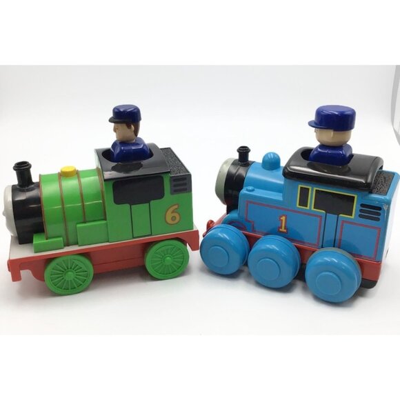 2 Tomy Push Down N Go Thomas the Tank and Percy Train Engine Lot Vintage 2004 - Picture 6 of 11
